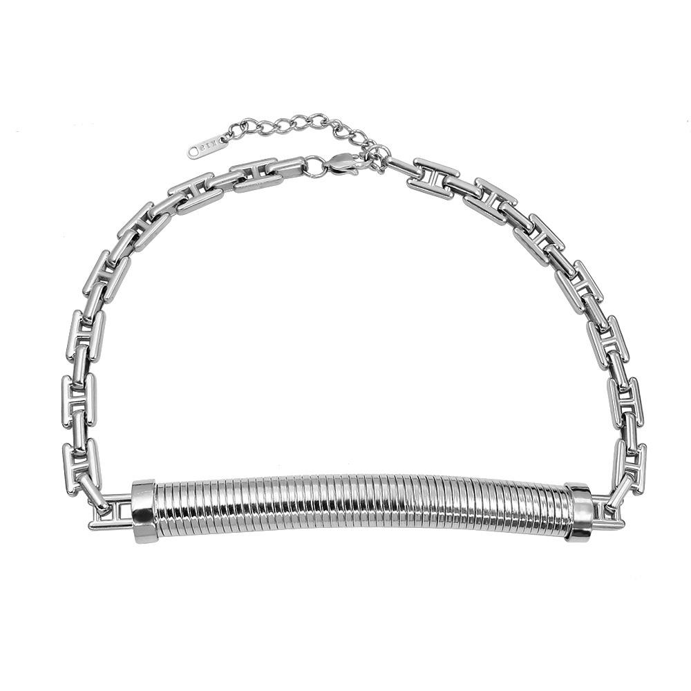 Customizable PVD 18K Gold Plated Stainless Steel Certified Trendy Chunky Strand Choker Necklace Women's Party Occasion Emotion