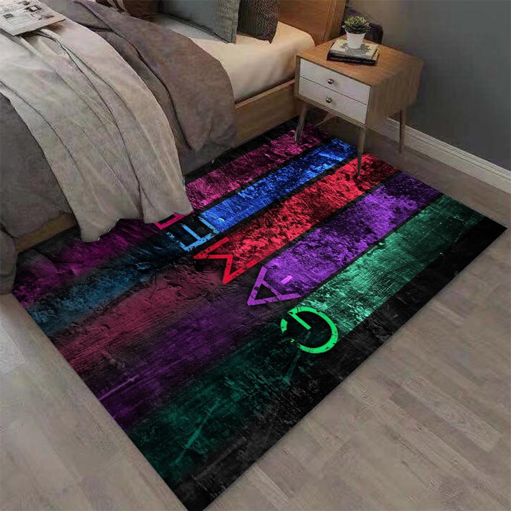 

Cartoon Gamer Gamepad Rug Non-Slip Floor Mat for Kids Bedroom Living Room Sofa Decor 80*120cm