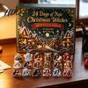 Decorative Figures for Window Christmas Witches Advent Calendar 2026 24 Days Yule Countdown Box 2D Holiday Gift Women Acrylic Witch Figurine Signs