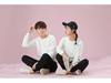 Autumn Solid Color Crew Neck Custom Sweatshirt for Couples & Groups