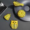 Gele Stippen Dier Uil Pompoen Vogel Beeldjes Ornament Huis Kamer Beeldje Schattig Herfst Oogst Bureau Decoratie Beeldje