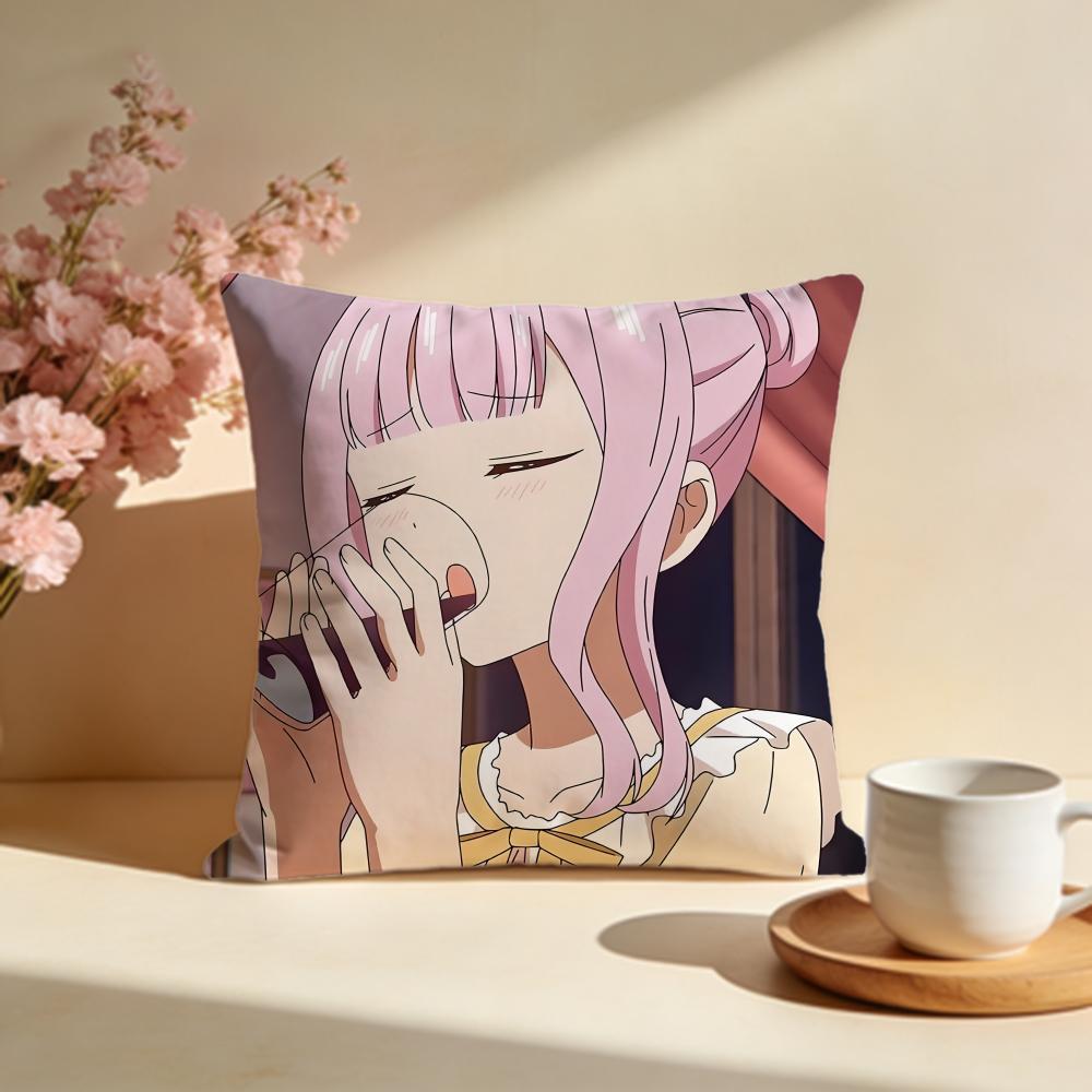 Stylish KKaguyasama Love Is Warable Cushion Cover Stylish Washable Pillow Cover Ideal for Couch Bedroom Car Decoration