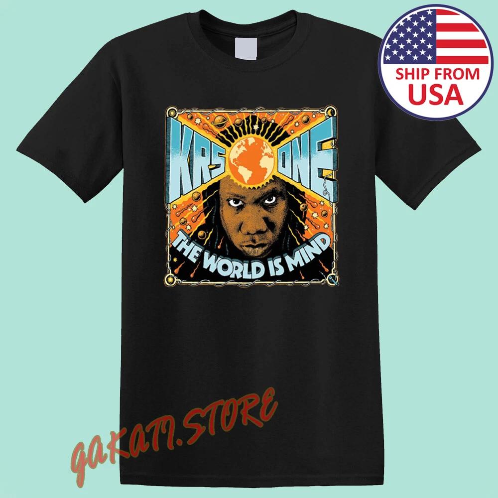 

KRS One The World is Mind Men s Black Size S-5XL XL