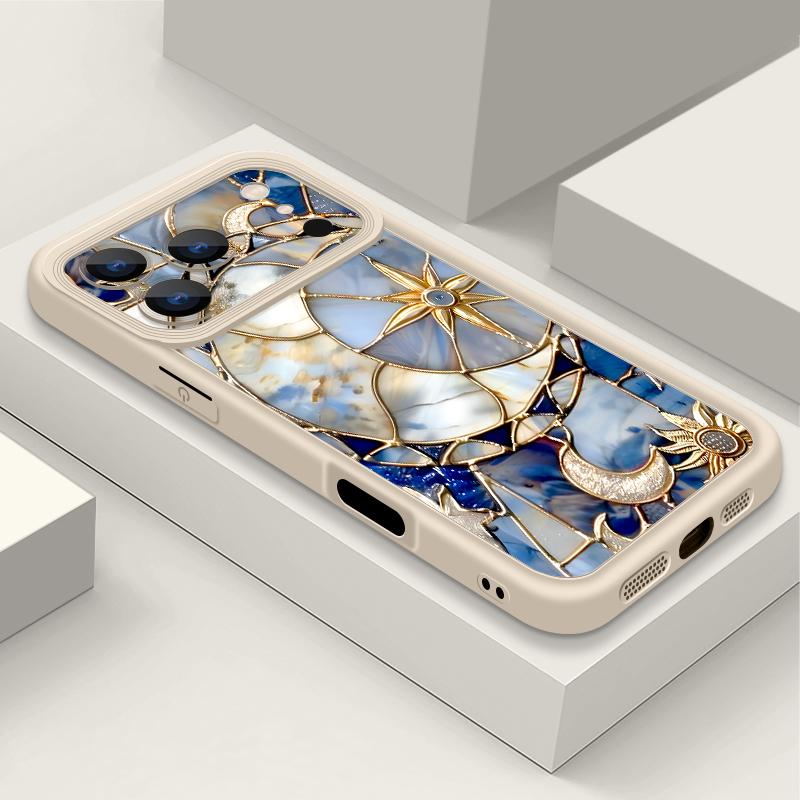 Soft TPU Phone Case For iPhone 17 Pro 15 16 Pro Max 14 13 Pro Max 16e 17e Retro Moon Star Pattern Candy Color Silicone Cover