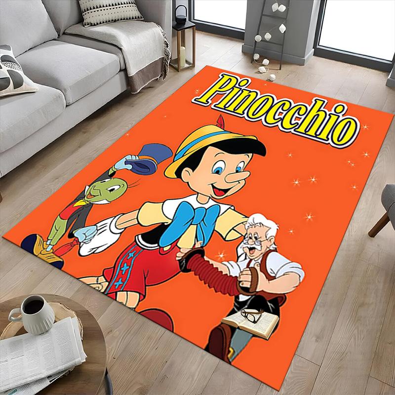 Pinocchio'S Journeys Through Adventure Carpet For Playroom Bedroom Living Room Sofa Home Decorkids Game Area Rug Nonslip Floor Mat