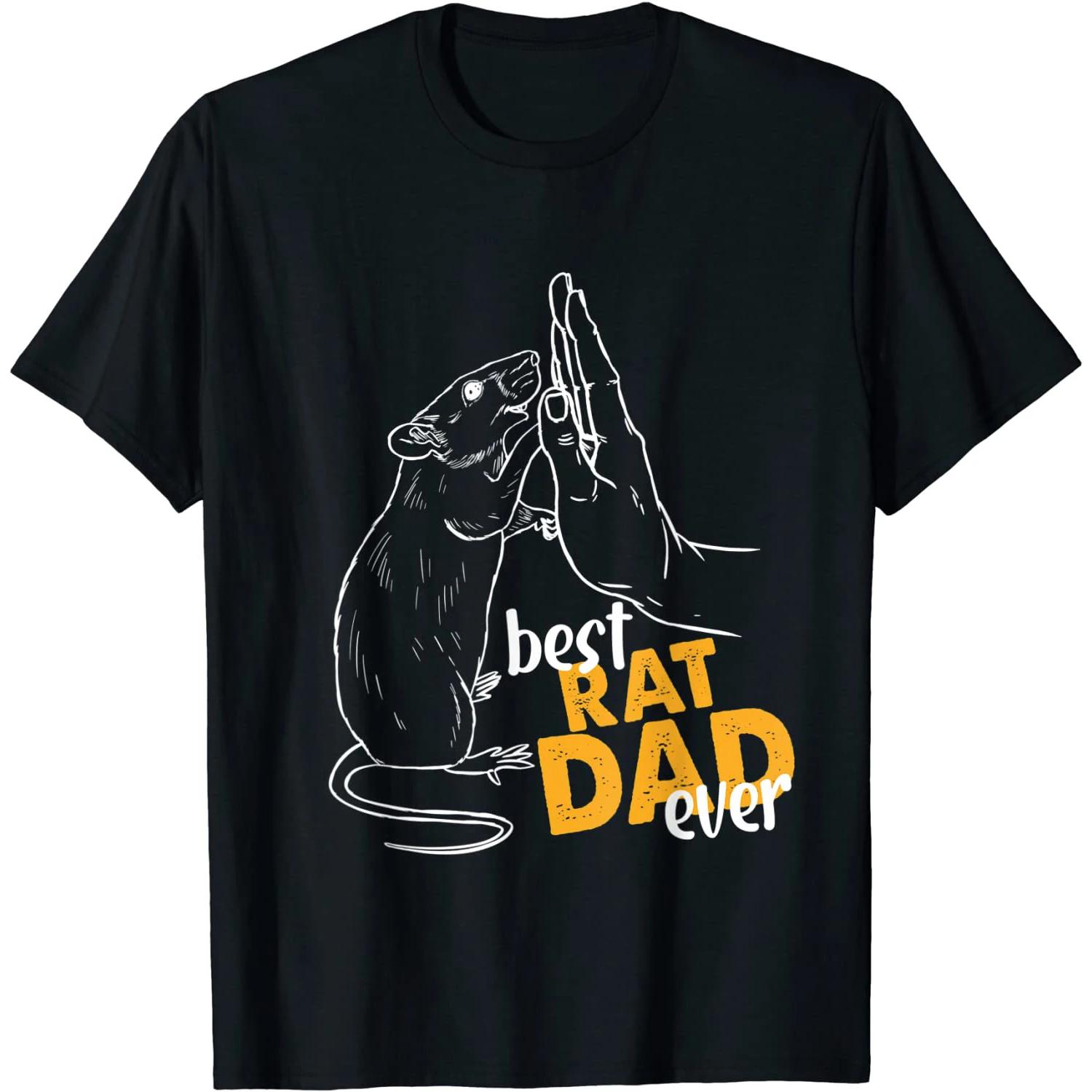 

Funny Best Rat Dad Ever T Shirts Cotton Streetwear Short Sleeve Mouse Lover Birthday Gifts Japanese Anime Retro Animals Tshirt 4XL