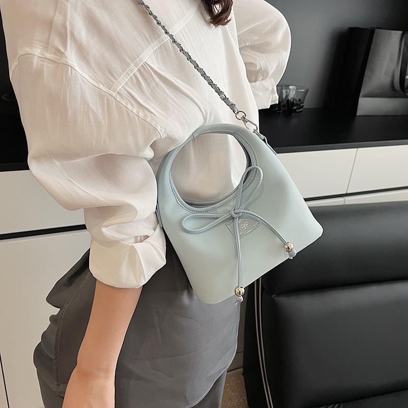 Simple Messenger Bag Shoulder Bag Spring New Sweet Straps Bow Handbag Women