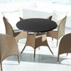 Elastic Edged Round Table Cloth Oilproof 27.5-33.5" Wipeable Cover Easy to Clean