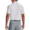 Under Armour Solid Color Golf Short Sleeve Polo Shirt Men tops White 1378673-100