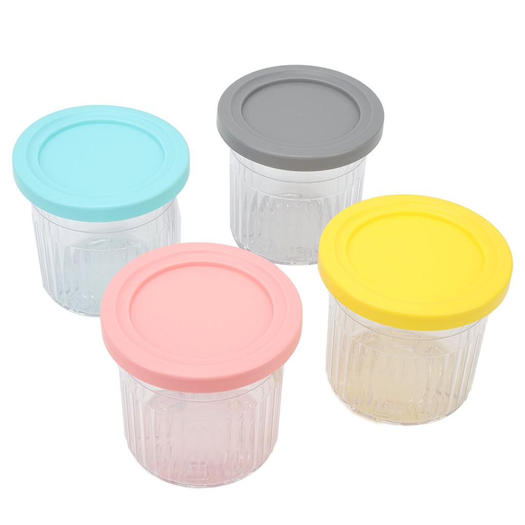Eiscreme-Pintbehälter, 4 Stück, 600 ml, wiederverwendbare Gefrierbehälter für Lebensmittel, für NC299AMZ NC300s