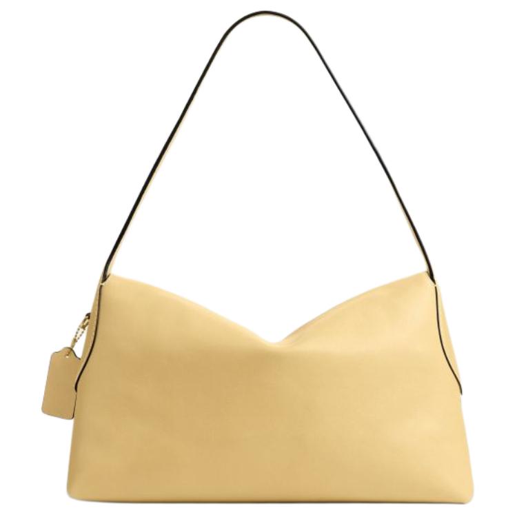 Coach Chelsea 36 Logo Lock Closure Leather Shoulder Bag Large Women shoulder bag Vanilla CDS62-B4VN