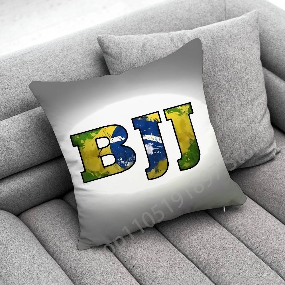 Brazilian Jiu Jitsu BJJ Throw Pillow Case For 50x50cm 40x40cm 55x55cm 45x45cm 30x30cm Square Bedroom Pillowcase Cover