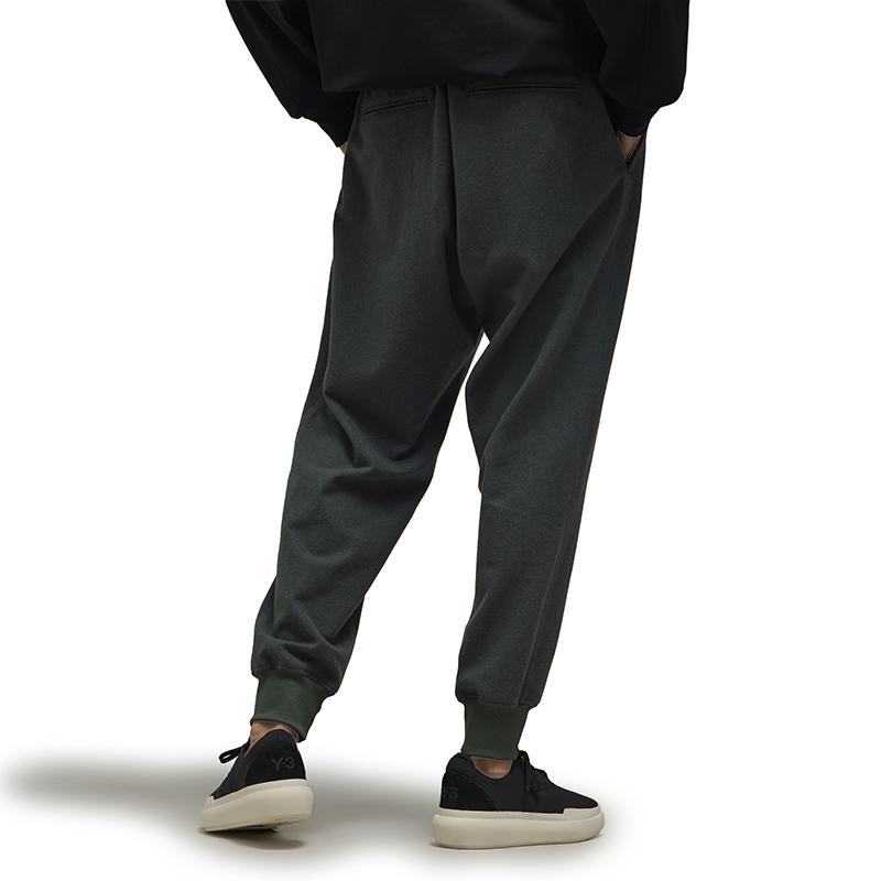 Y-3 Flannel Cuff Solid Color Minimalist Sports Casual Jogger Pants Men Bottoms Gray IQ1826