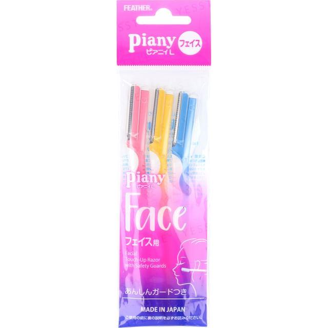 FEATHER - Piany Face L Touch Up Razor 3 pcs