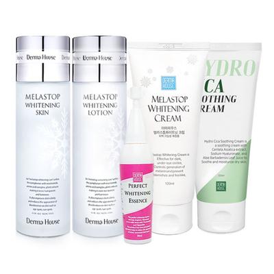 Derma House Beyazlatıcı Büyük Boy 4 Çeşit (Cilt + Losyon + Esans + Büyük Boy Krem) + Büyük Boy Cica Yatıştırıcı Krem 120ml