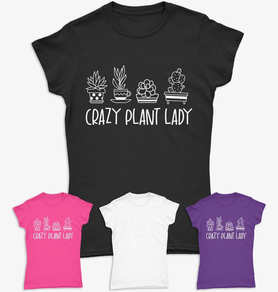 

Сумасшедшая любительница растений Садоводство Любитель растений Подарок для любительницы растений Женская футболка P1 Или A 3XL