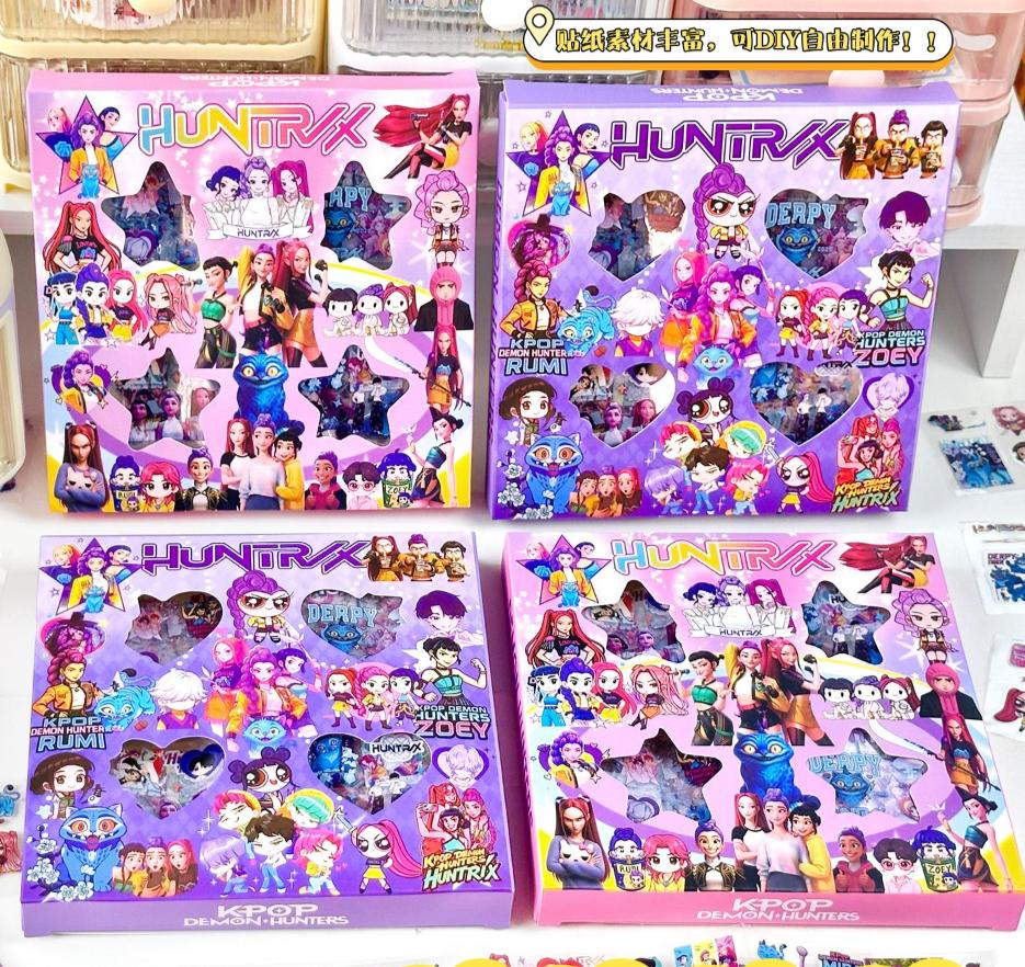 New Hot Popular Kpop Devil Hunter Girls Group Pattern Boxed, Self-cutting, Creative DIY Stickers
