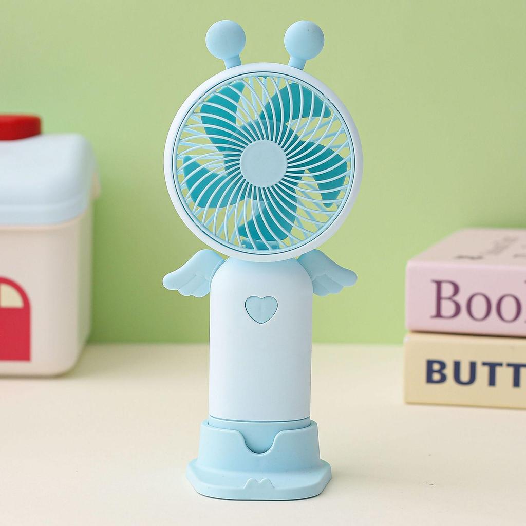 USB Rechargeable Portable Mini Fan with Light - Strong Wind, Desktop & Outdoor Use
