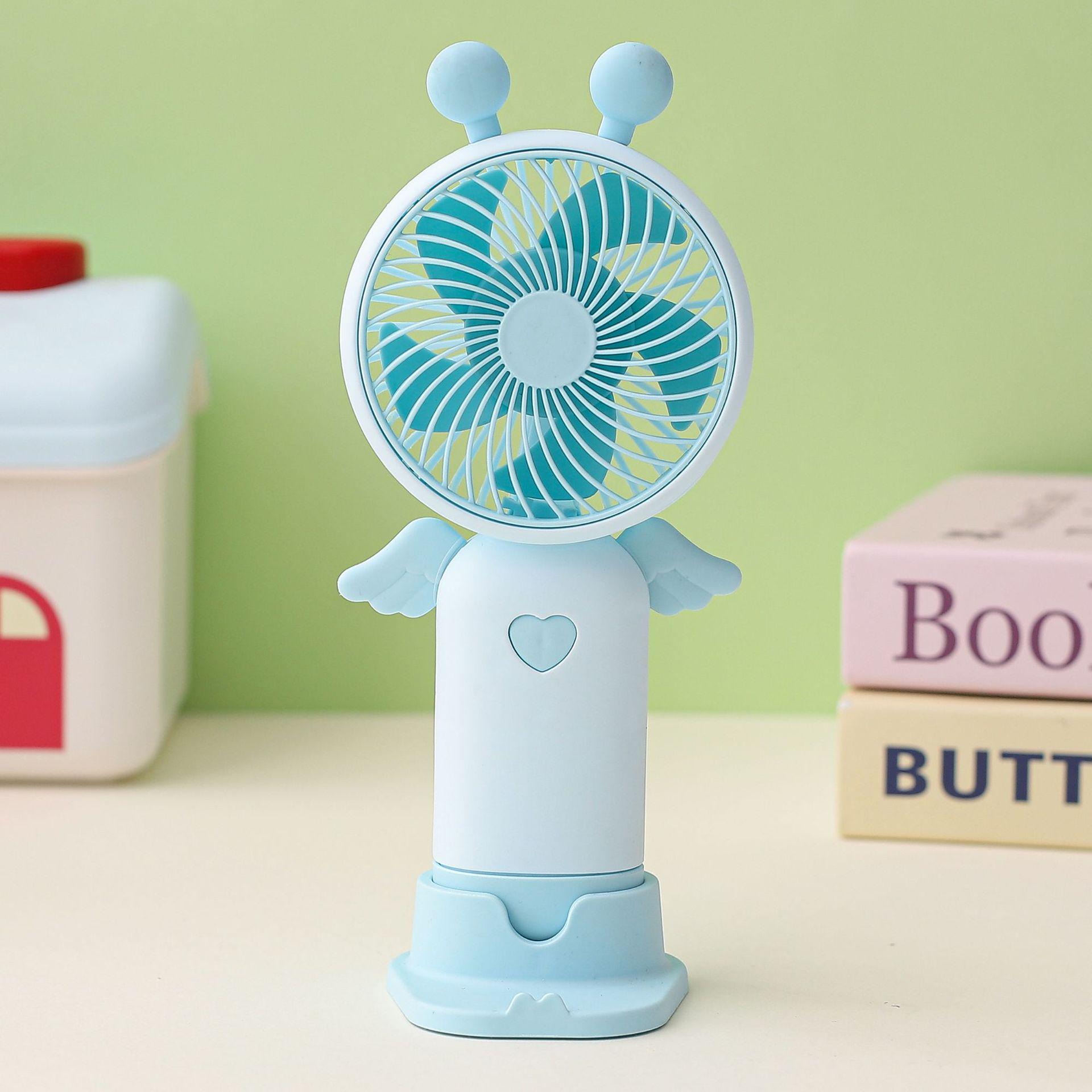 

USB Rechargeable Portable Mini Fan with Light - Strong Wind, Desktop & Outdoor Use