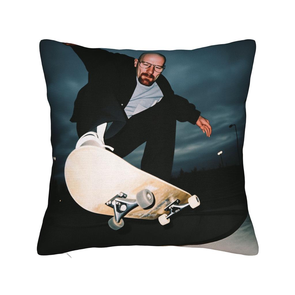 Walter White Meme Skateboard Pillow Case  Print Pillow Cover Morden Pillowcases For Living Room Chair