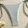 Women Sexy Hollow Knitted Split Two Piece Bikini Swimwear