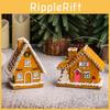 Christmas Resin Miniature House Led Light For Holiday Tabletop Decor