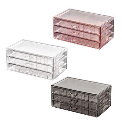 Praktische Aufbewahrungsbox für Schmuck aus PU-Material mit mehreren Fächern zum Ordnen von Accessoires zu Hause oder im Büro