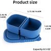 Premium Silicone Reusable Snack Containers,Double Compartment Snackle Box,Leakproof Sauce and Salad Box, for,Picnics,Office