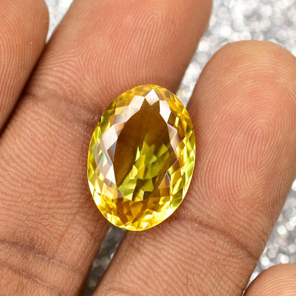 Natural Yellow Sapphire Certified 10.50 Ct Oval Cut Flawless Loose Gemstone