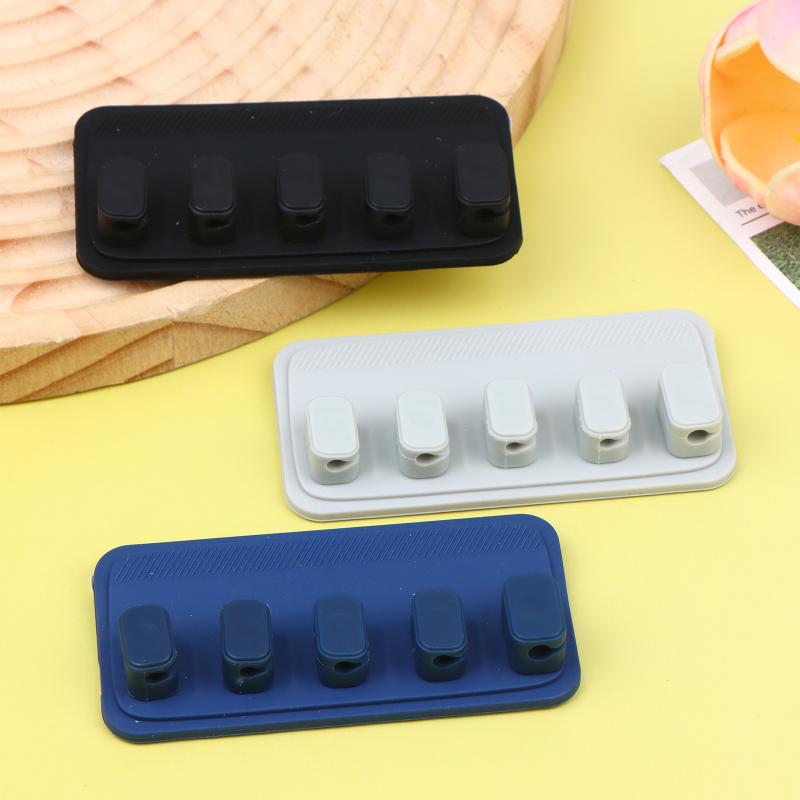 Magnetic Cable Organizer Silicone Cord Holder Detachable Wire Management Clip For Desktop Office Car Interior Cable Arrangement