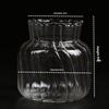 Striped Glass Vase for Dried Flowers - Stylish Table Decoration & Home Ornament