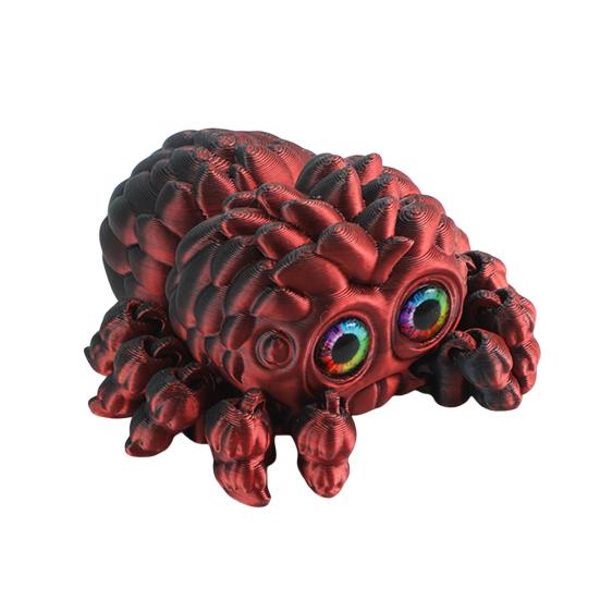 Halloween 3D Printed Spider Figurine Movable Joints Spider Figure Fidget Toy Articulated Spider Model Decoration Home Office Desktop Ornament