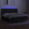 VidaXL Slat Bed Base with Mattress and LED, Upholstered Bed with Headboard, Double Bed, Adult Bedroom Bed, 3138743