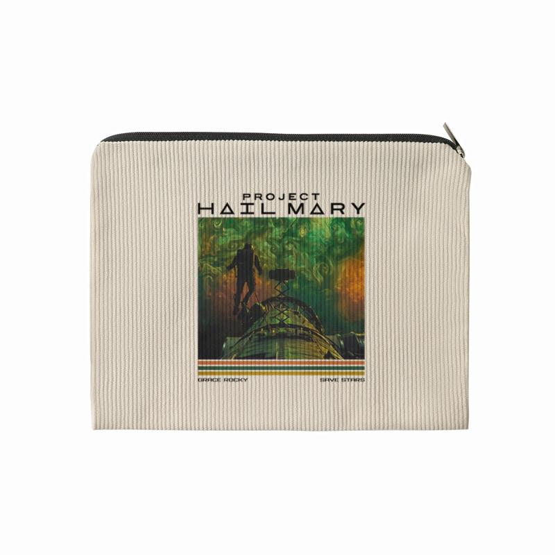 1pc Project Hail Mary Space Makeup Bags Makeup Corduroy Storage Bag Travel for Women Sci-Fi Book Lover Bags Multi Functional