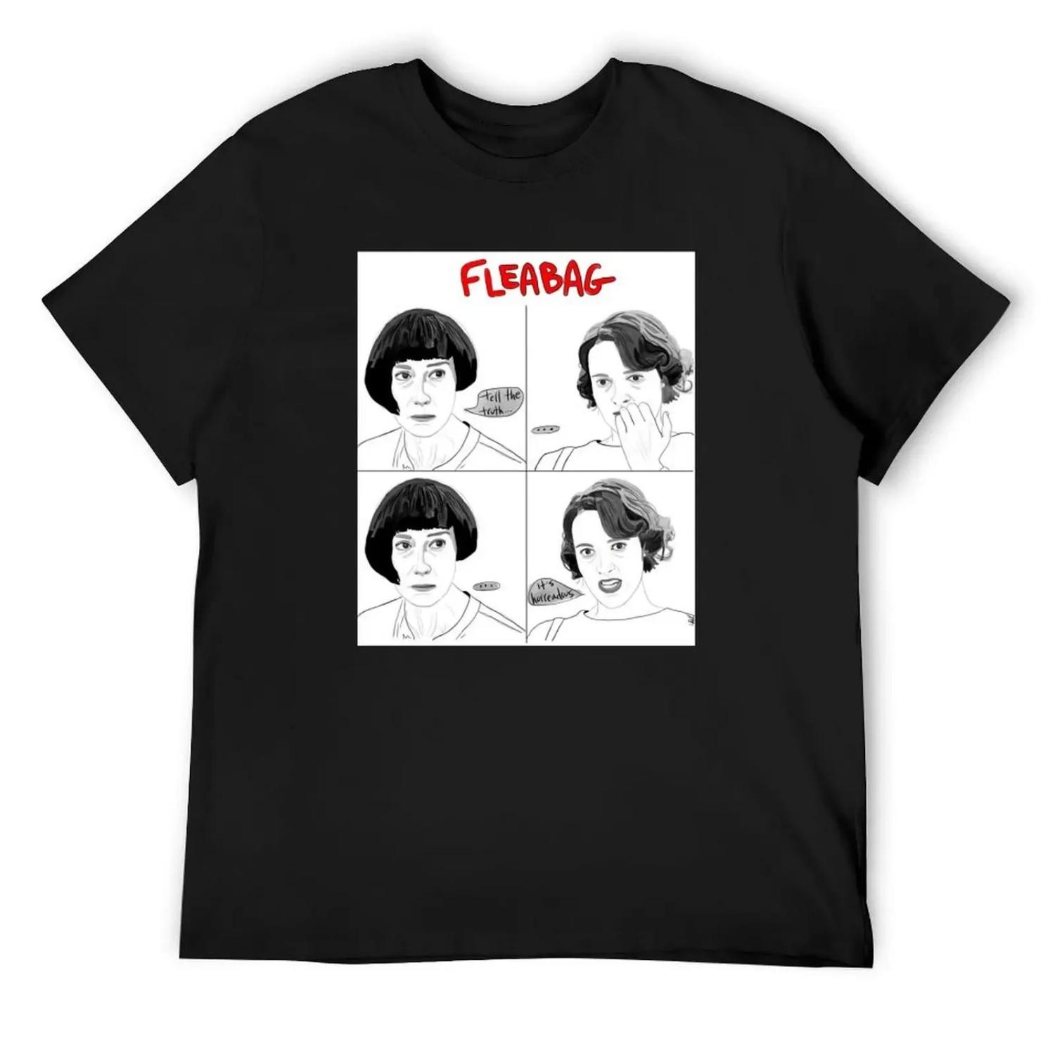 

Fleabag T-Shirt Louboutins sports fans clothes customs men clothings XXXXXL чорний