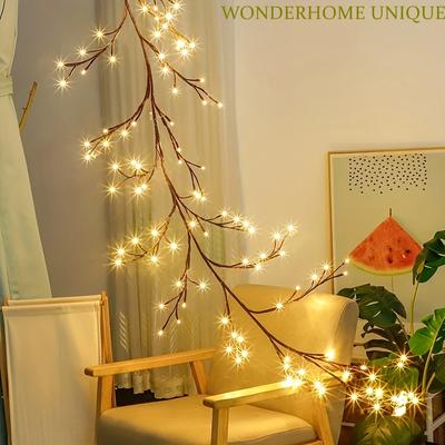 1 Pz Luce Ramo Albero 96LED Per Scrivania Parete Festa Decorazione Casa Luce Notturna 8 Modalità Alimentato USB Fai da Te Luce Festiva Viti Albero