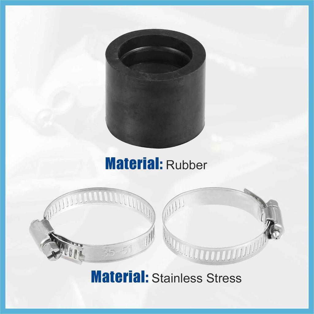 BULLSPANN 35mm ID Rubber Black Motorcycle Carburetor Adapter Inlet Intake Pipe Manifold Adapter Boot