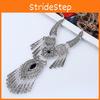 Style Simulation Ethnic Gemstone Decoration Women Necklace With Tassel Design