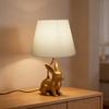 Desk Lamp Resin Bunny Puppy Cow Shape Night Light with Touch Switch Soft LED Lighting for Bedroom Bedside Table Hallway Home Office