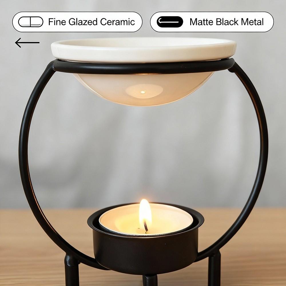 Iron Aromatherapy Candle Holder Portable Fragrance Burner Modern Aromatherapy Lamp  Yoga Practice