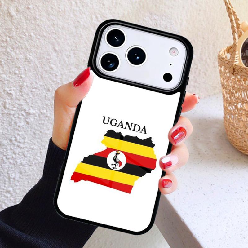 Uganda Flagge Handyhülle Für iPhone 17 Air 16 15 14 13 12 11 Pro Max Plus