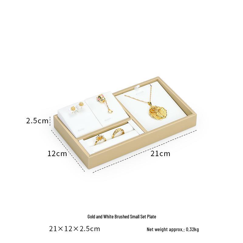 Ya Yu Jin Bai Jewelry Display Tray for Bracelets, Ear Studs, Necklaces - Silver & Gold