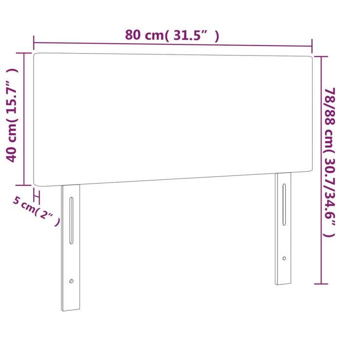 VidaXL LED Headboard Bedroom Furniture Single Bed Accessory Headboard Bed Frame Interior Pink 80x5x78/88 3121367