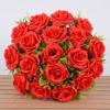 18 Heads Real Happy Flower 9 Colors Photography Photo Gift Natural Simulated Rose Mini Rose Flowers Decorative Home Decorative