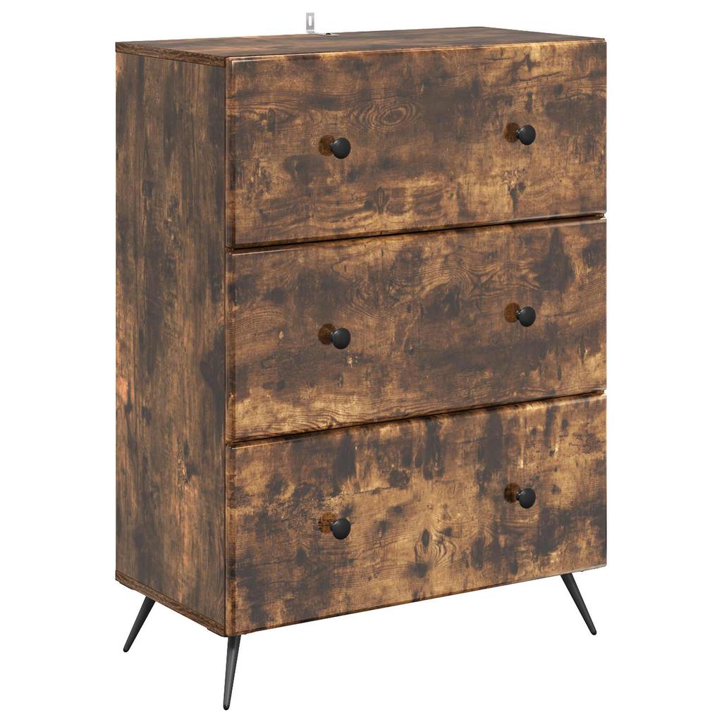 Drawer Cabinet Smoked Oak 66 x 34.5 x 90 cm