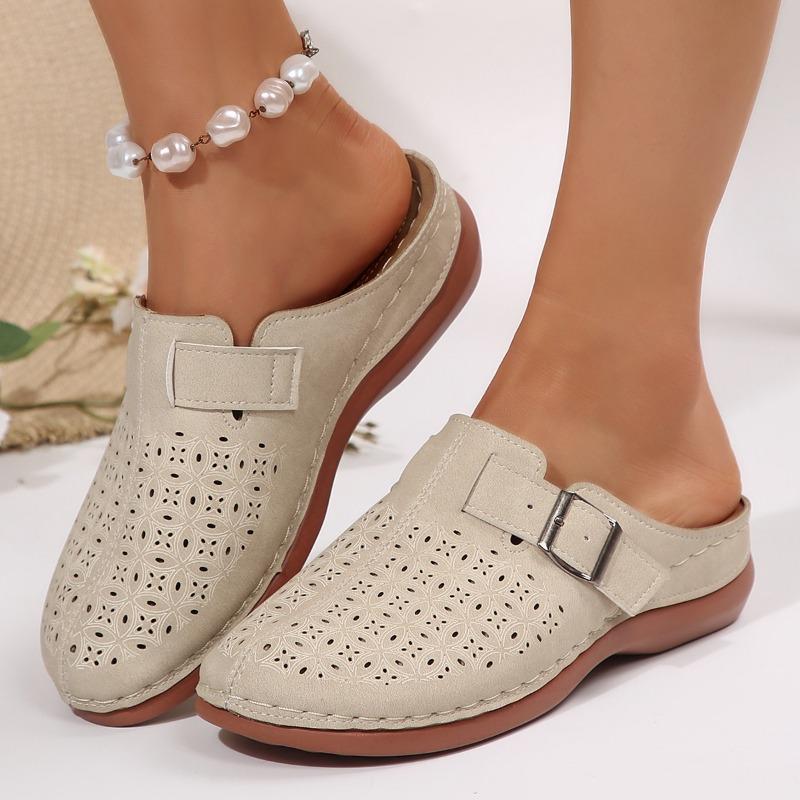 New Spring and Summer Bag Head Slippers Women's Platform Sandals Large Size Casual Bag Head Empty Half Drag Lazy Shoes