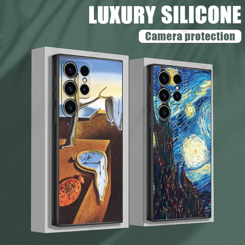 Retro-Ölgemälde Van-Gogh Nachthimmel S26Ultra Hülle Für Samsung Galaxy S26 S25 S24 S23 S20 S21 FE S22 Ultra Plus 5G Handyhülle