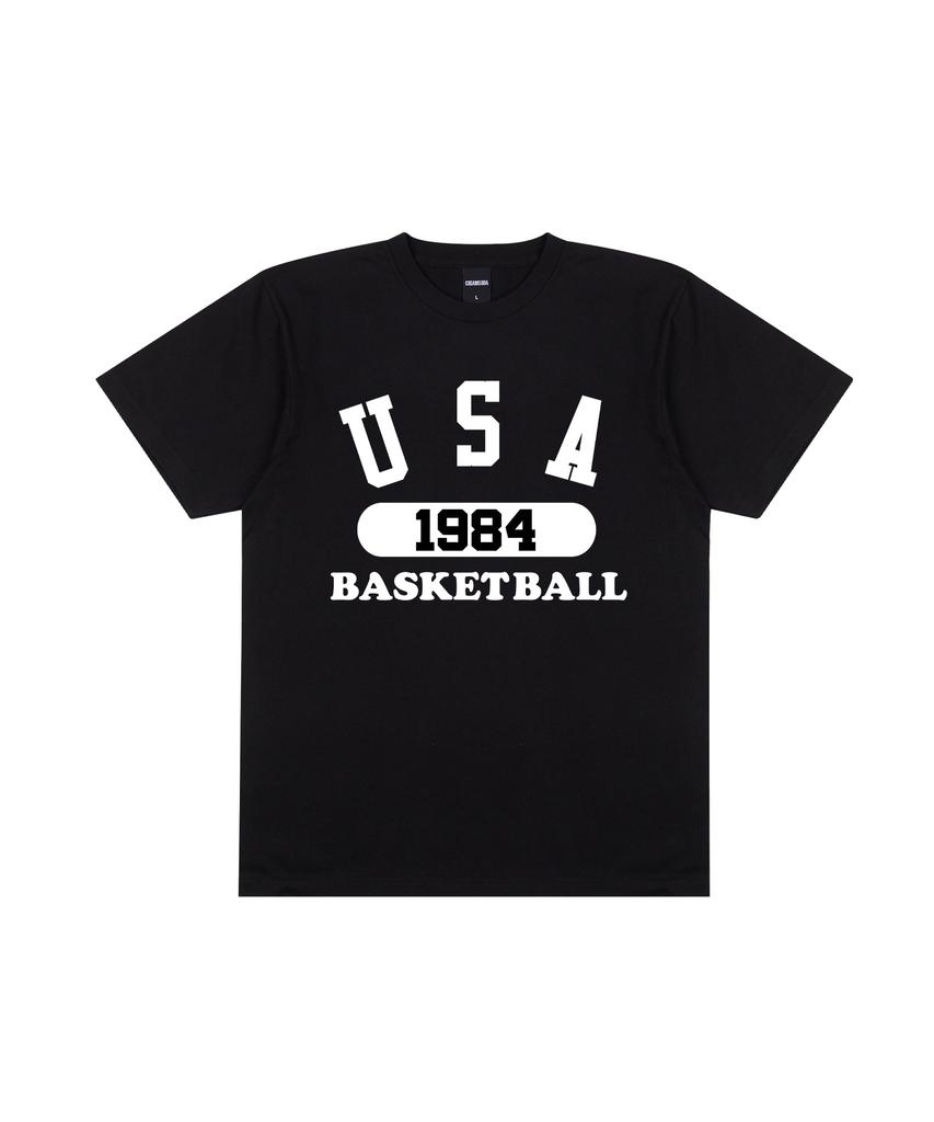 CREAM SODA LAB [2Pack] Usa Basketball T-Shirt Black (White) Black (Yellow)