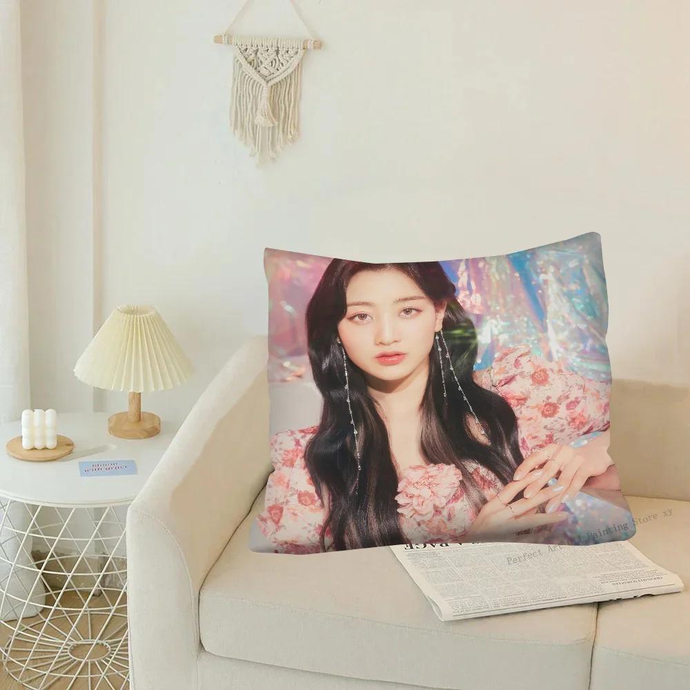 1PC Korean Group Jihyo Pillow Case Square Pillow Cushion Cover Bedroom Sofa Room Decoration Casual Kpop T-TWICE Pillow Cover