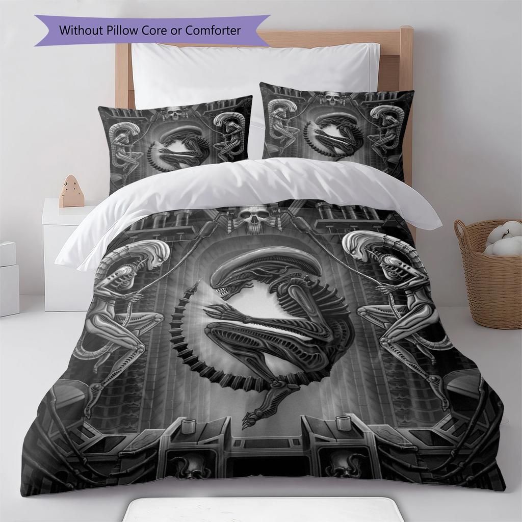 Cartoon Pattern Bedding Quilt Set Quilt Cover Pillowcase Home Decoration Birthday Gift (1 * Duvet Cover + 2 * Pillowcase, Without Core)